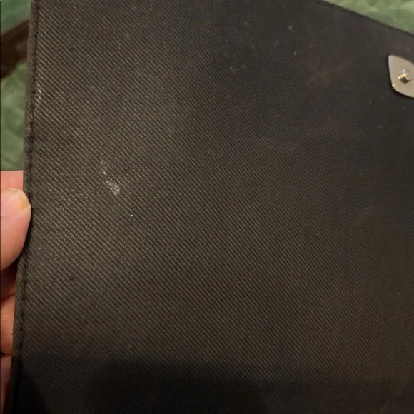 Vintage Liz Claiborne Leather Crossbody Shoulder Bag Cognac Brown Snap Close - Picture 10 of 12